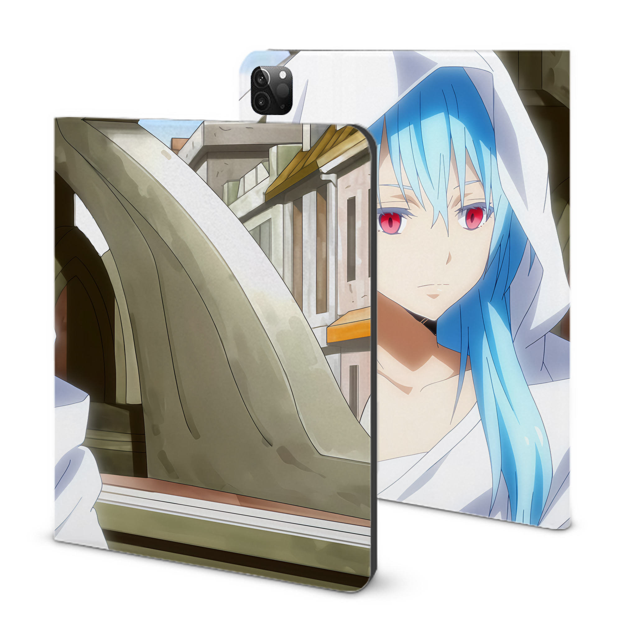 （画像用） 転スラ Regarding Reincarnated to Slime IPadケース ペンホルダー付き ブックスタイルデザイン